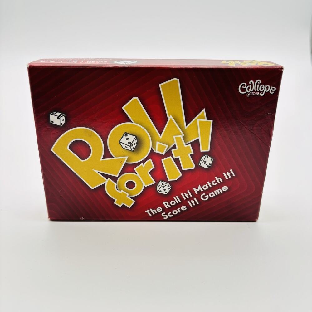 Roll for It! Red Edition Dice Cards Calliope Games - 2013- Complete. VG Cond.